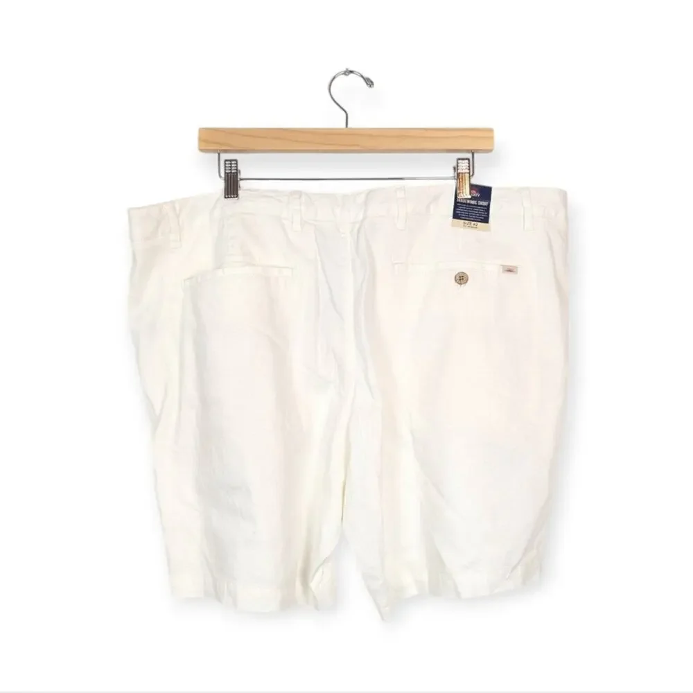 NWT Faherty White Cotton Linen Blend Tradewinds 7.5